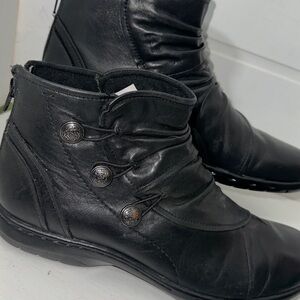 Rockport winter black leather booties sz 9.5